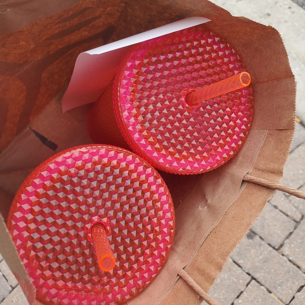 2019 neon pink studded Starbucks cold cup